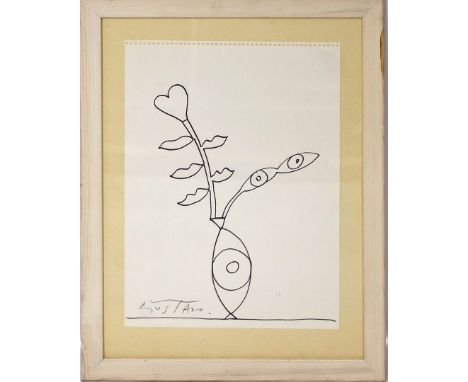 Gustavo (geb. 1939 in Cartagena - lebt und arbeitet auf Mallorca), eigentlich Gustavo Penalver Vico Ohne Titel. Filzstiftzeic