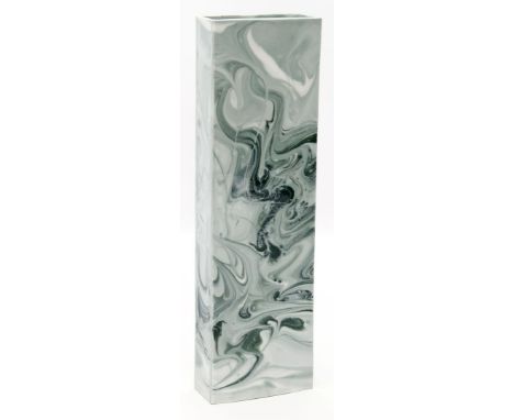 Ehret, Andreas (geb. 1959 Weißenfels) Vase "Turbulenzen", Atelierserie aus dem Jahr 2002. Weiße, blaue und grüne Porzellanmas