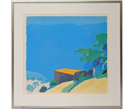 Mühl, Roger (1929 Straßburg - Mougins 2008) Meeresküste (Paysage de Provence). Farblithographie, re. u. mit Bleistift sign. u