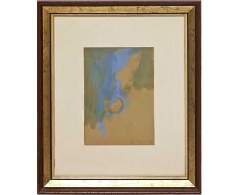 Heiliger, Bernhard (1915 Stettin - Berlin 1995) Studie mit Kugel. Mischtechnik/Papier, re. u. sign. und dat. (19)79. 24x 17 c