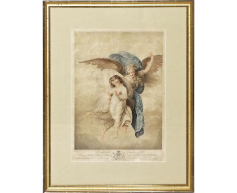 Bartolozzi, Francesco (1728 Florenz - Lissabon 1815) "Of such is the Kingdom of God...", so bez. Farbiger Punktierstich (l. A