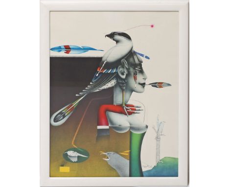 Wunderlich, Paul (1927 Eberswalde- St.-Pierre-de-Vassols 2010) Drei Arbeiten, Mappe "Im Schatten deiner Flügel", dabei "Jagdv