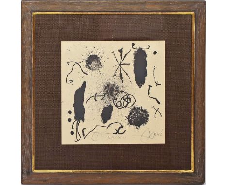 Miró, Joan (1893 Montroig - Mallorca 1983) Blatt aus "Je travaille comme un jardinier" (1964). Lithographie (l. Altersspuren)