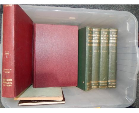 The Motorn Motor Engineer, vols 1-4, together with Newnes Motor Repair, vols 1-5, 1962-64 and 1964-66, Daimler Conquest handb