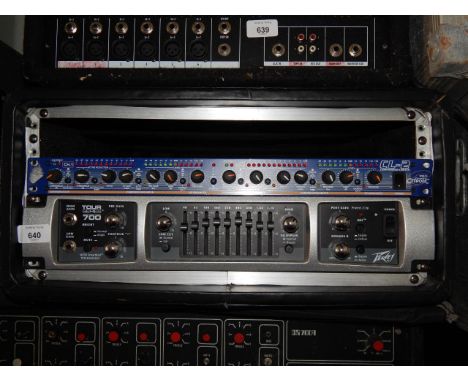 A PV Tour Series 700 bass guitar amplifier, with Citronic Pro Audio compressor unit in 19" rack mount flight case. This lot c