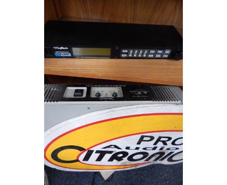 A Conquest Citronic power amplifier, 4.5, limited edition, and a Digitech Studio Quad 4 in 4 out multi-effects processor. Thi