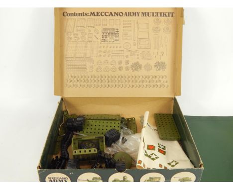 A Meccano Army multi kit construction set, boxed with instructions.