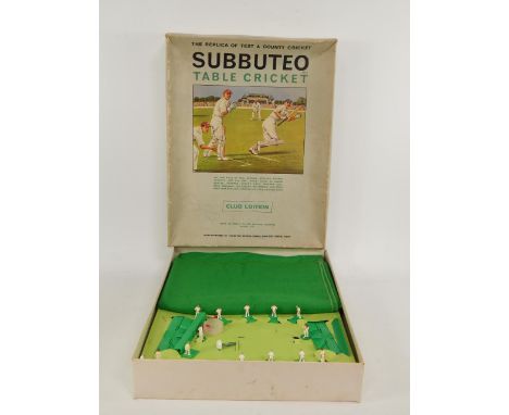 A Subbuteo Table Cricket, Club Edition, boxed.