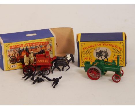 A Lesney Models of Yesteryear Horse Drawn Fire Engine Y-4, and an Allchin traction engine No 1, boxed, (2).