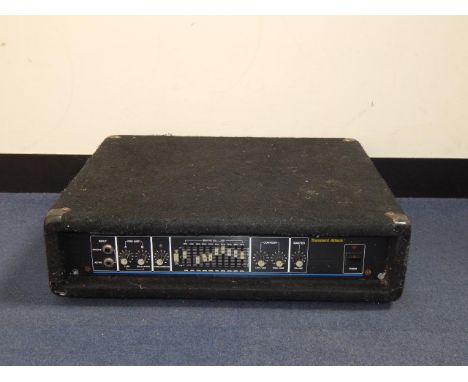 A Hartke Systems Transient Tech model 3500 Mosfet 50 watts bass amplifier. This lot contains untested or unsafe electrical it