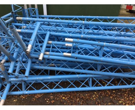 A large quantity of stage light trussing, (AF).