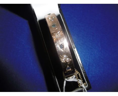 9ct GOLD BANGLE, 18 GRAMS