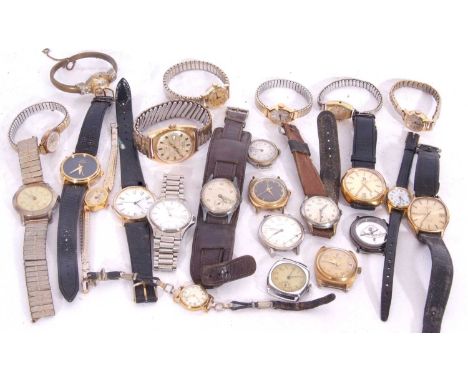 25 various gents and ladies wrist watches including two Rotary, a gent's Timex, ladies Timex and a ladies Ingersoll, plus fiv