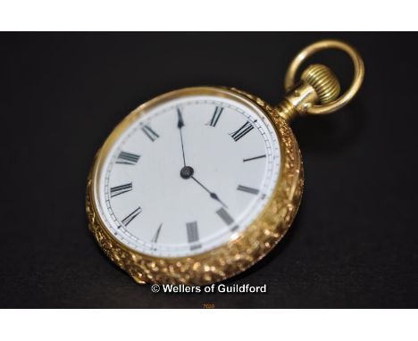 *Enamel and gold fob watch (Lot subject to VAT)