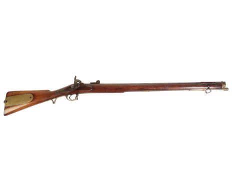 AN EXCELLENT EXAMPLE OF A RARE IMPERIAL RUSSIAN BRUNSWICK RIFLE the backplate is stamped PJ Malherbe & Cie / A Liege, this sh