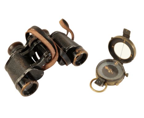A PAIR OF 8 x 24 CARL ZEISS JENA BINOCULARS&nbsp;no.1429191, in the original fitted leather binocular case, with military cro