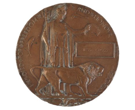 A MEMORIAL PLAQUE TO JESSE CROSS DUKE OF CORNWALLS L I We believe this plaque belongs to 3/3959 Pte George Jesse Henry Cross 