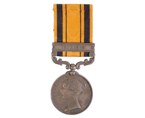 A SOUTH AFRICA 1877-79 CAMPAIGN MEDAL TO 1309 PTE H. HERBERT, 2-24TH FOOT South Africa Medal, clasp 1877-8-9, correctly engra