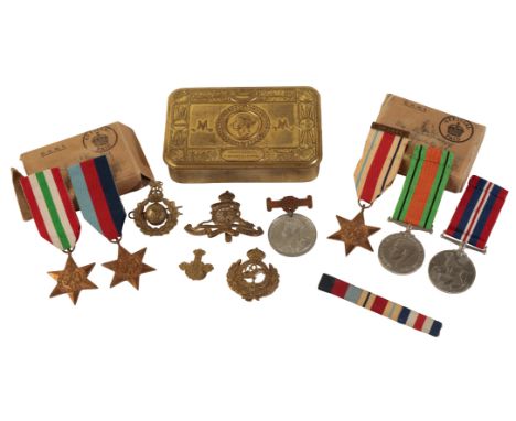 A COLLECTION OF WW2 MEDALS Italy Star; 1939 to 45 Star; Africa Star with 8th Army bar; Defence Medal; War Medal; Princess Mar