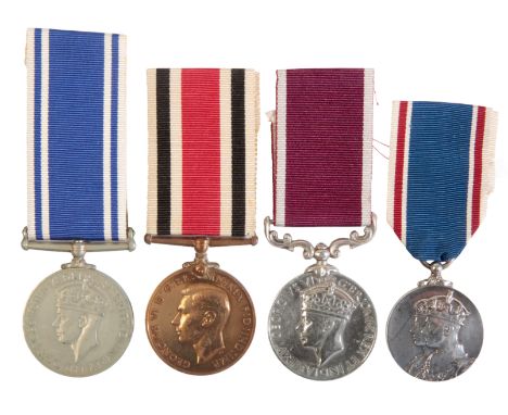 A LOT OF FOUR MEDALS GVI Indian Army LSGC impressed to 8045 l-NK Sher Zaman 1-6 Rajput Rif, condition VF (claw repined); GVI 