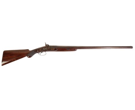 A 19TH CENTURY PERCUSSION SPORTING RIFLE&nbsp;a highly quality 19th century example, not maker marked, but with attractive fl
