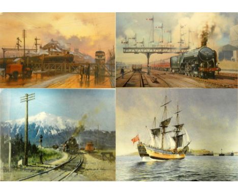 Terence Cuneo (1907 - 1996), a limited edition framed railway print entitled 'Steam in the Rockies', signed in pencil, No. 33