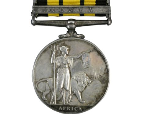 A Queen Elizabeth II Africa General Service Medal with Kenya bar, named to 23094640 Private A. Sewell K. S. L. I.