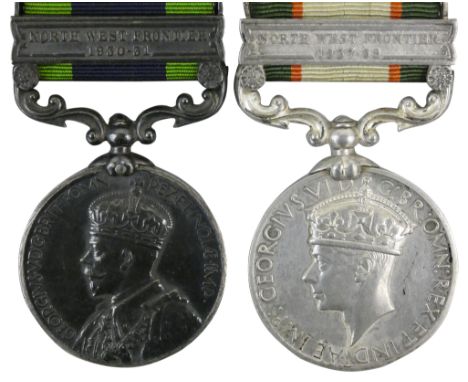 A George V India General Service Medal named to 14119 Spr. Jamit Singh Bengal S&amp;M, together with a George VI India Genera