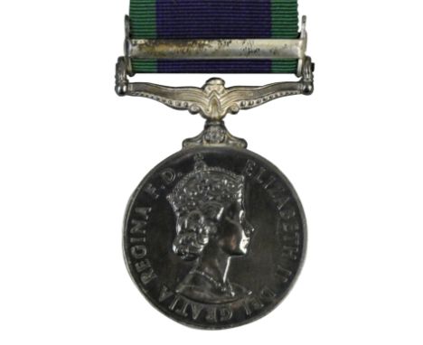 A Queen Elizabeth II General Service Medal (Campaign Service Medal), named to 24081863 Private B. K. King PWO.