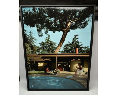 NICK HOLDSWORTH (BRITISH 1978) 'BASS HOUSE No. 20', a pixelated image of the Mid Century Modern house built for Saul Bass in 