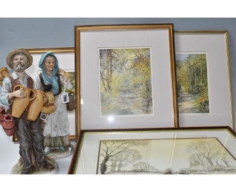 A PAIR OF NORITAKE ROYAL MERIDIAN FIGURES AND A GROUP OF PICTURES, comprising pair of Royal Meridian bisque figures, height o