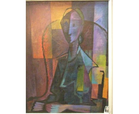 Geddes PORTRAIT 4, AN ABSTRACT PORTRAIT OF A WOMAN Oil on canvas, signed, dated '54 60 x 44cm.