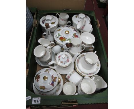 Royal Worcester 'Evesham', tureens, storage jars, Paragon Belinda cup-saucers, etc:- One Box.