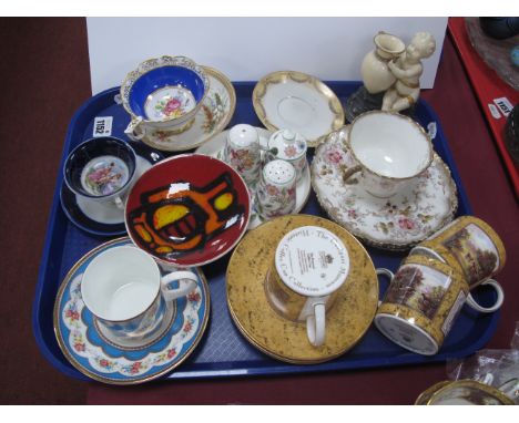 Royal Worcester, Coalport, Poole, Royal Worcester cherub and vase, etc:- One Tray.