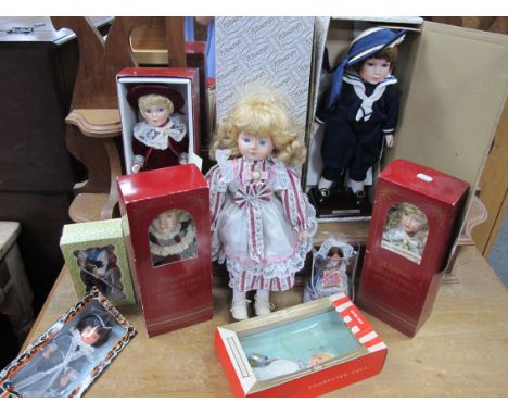 A Selection of Alberon and Other Collectable Dolls, mostly boxed, mostly vintage dressed:- One Box