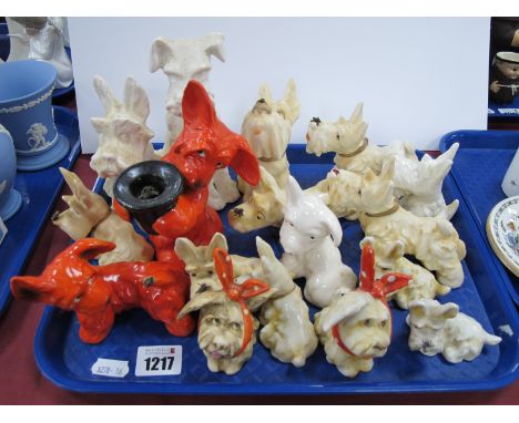 Seventeen Hummel Dog figures, with ladybird on nose, spotted scarf etc:- One Tray.