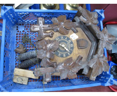 Azura Swiss Made Cuckoo Clock, with pendulum, weights:- One Basket