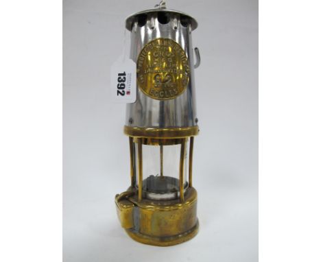 A Protector Lamp &amp; Lighting Co Ltd Miners Lamp G2. 23cm high excluding hook.