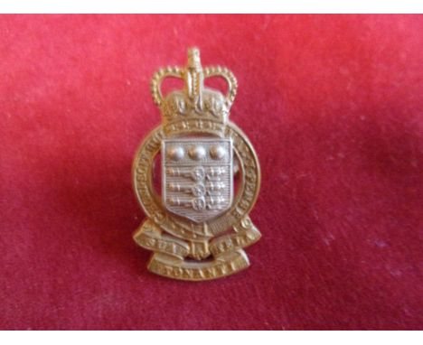 Royal Army Ordnance Corps Cap Badge (Bi-metal), two lugs and made by J.R. Gaunt. Design sealed 2nd November 1954. K&amp;K: 21