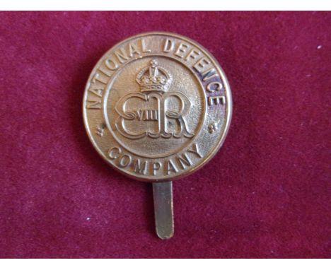 Royal Defence Corps Cap Badge (Gilding-metal), two lugs. K&amp;K: 1063