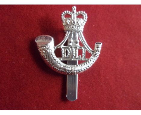Durham Light Infantry 5th, 7th, 8th and 9th Battalions EIIR Cap Badge (Anodised), two lugs and made J.R. Gaunt. K&amp;K: 2397