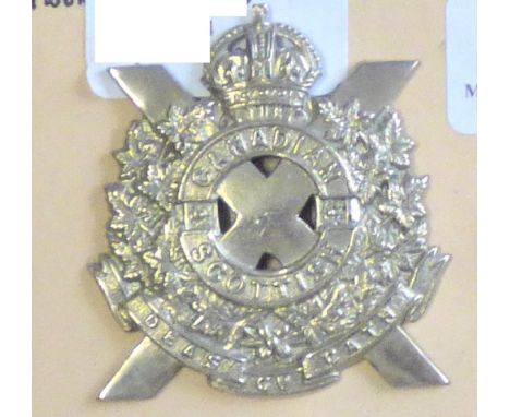 Canada - Canadian Scottish Regiment Cap Badge - (Princess Mary's Own) - w/m, KC