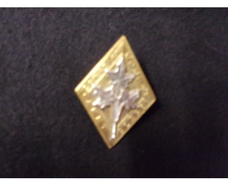 Canadian Women's Army Corps Cap Badge (Bi-metal), two lugs (once repaired with shoulder)