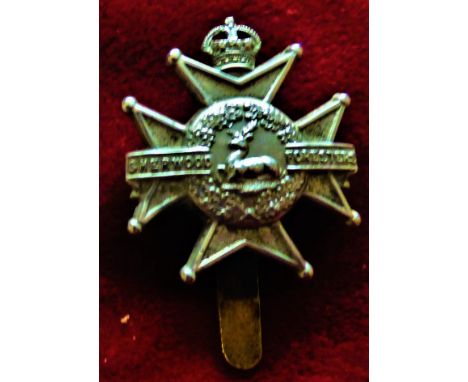 The Sherwood Foresters (Derbyshire Regiment) WWI Forage Cap Badge (Bi-metal), two lugs. K&amp;K: 662.-The Sherwood Foresters 