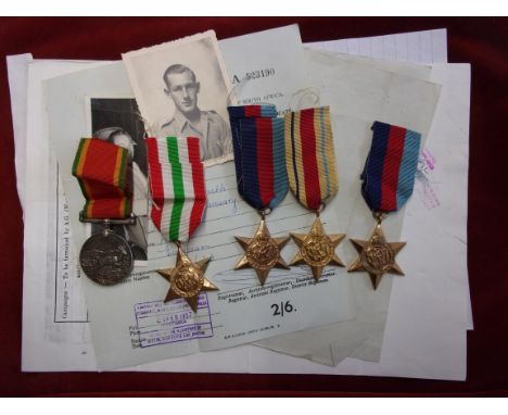 South African Air Force WWII Father and Son group to K.D Crowe Incl: The Italy Star, The 1939-1945 Star and the African Servi