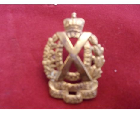 Scottish Horse Imperial Yeomanry Cap Badge (Gilding-metal), two lugs, eighth design type. K&amp;K: 1388-2nd Kind Edward's Hor