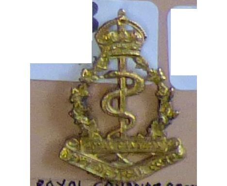 Canada - Royal Canadian Medical Corps Cap Badge - Brass, KC-Canada - Canadian Women's Army Corps Cap Badge - Brass