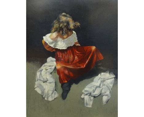 Robert Lenkiewicz (1941-2002) 'Esther' early silkscreen signed and limited edition print number 140/195, 'Painter with Women,