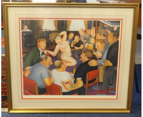 Beryl Cook 'Lunchtime Refreshment', signed, lithograph, limited edition, issued 1988. Beryl's comments about the picture 'Dow