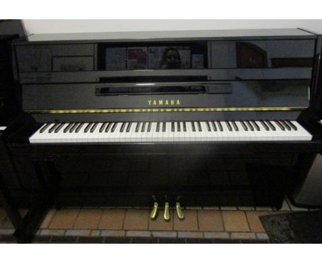 Yamaha (c2012)A Model B1 upright piano with Silent System in a bright ebonised case.  LATE ENTRY.